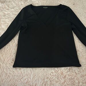 Old Navy Black Blouse Long Sleeve Top
